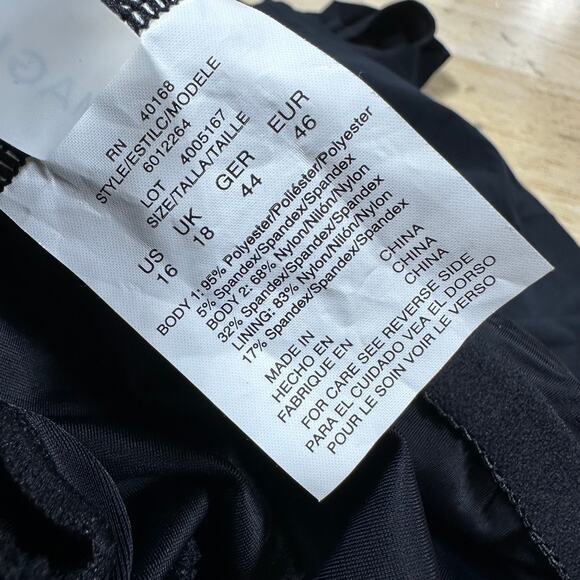 Magicsuit Drape Solids Brooke Underwire Romper One Piece Black Women's Sz 16 NEW - Picture 5 of 9